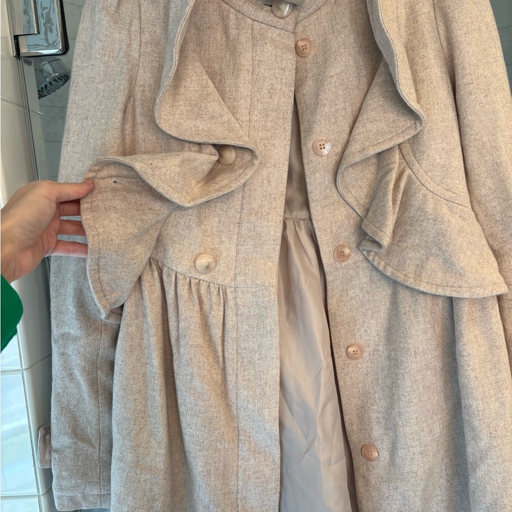 Women's Coat - Cream - Picture 2 of 7